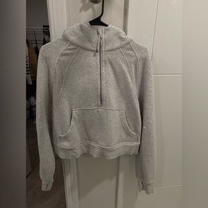 Lululemon scuba half zip grey